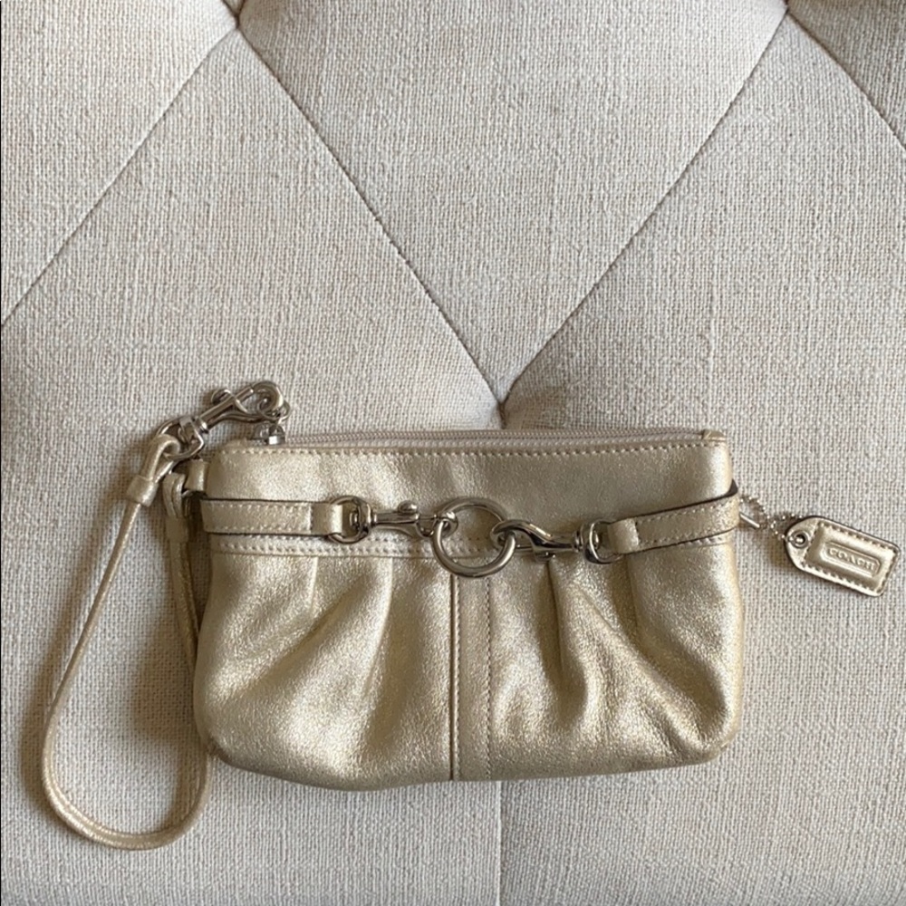 Coach Leather wristlet